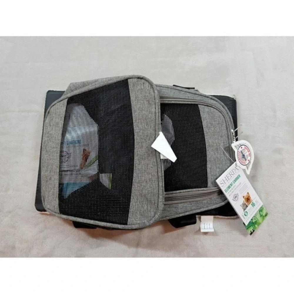 Sherpa‎ Element Pet Carrier Medium Gray Airline Approved Travel Bag 16 lbs NWT
